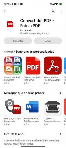 Como convertir imagenes a pdf gratis y facil desde El movil