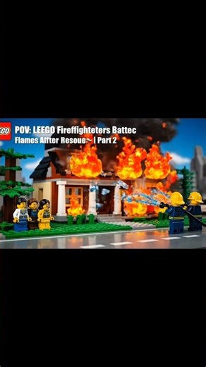 LEGO Firefighters Battle Massive Flames 🚒🔥 | Part 2 #shorts #lego #legoshorts