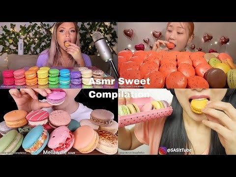 ASMR MACARON Compilation | No Talking | Only Bits | ASMR Mukbang | ASMR Food