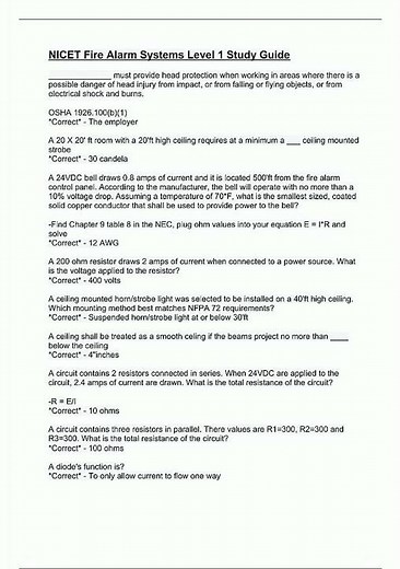 NICET Fire Alarm Systems Level 1 Study Guide QA Updated5 video
