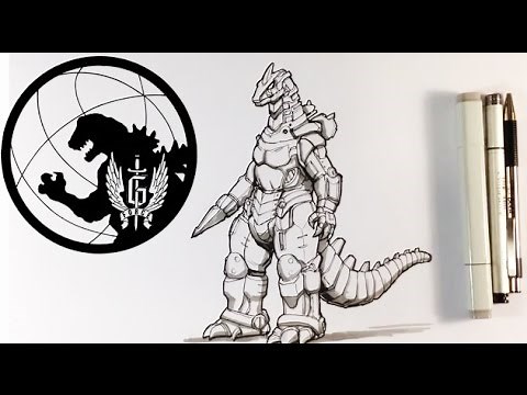 How to Draw Mecha Godzilla - Easy Drawings