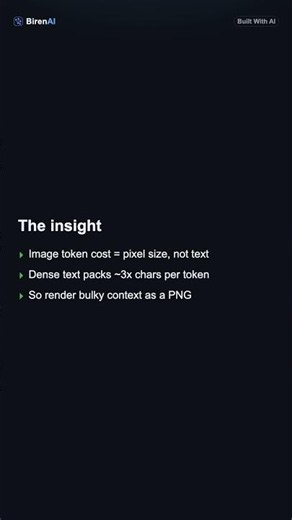 Cutting AI token bills by turning text into pictures (Short) #Shorts