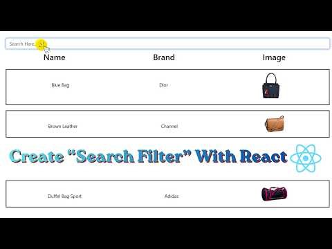 Simple React Search Filter Component From Scratch | MYG CODING⚛️🔍