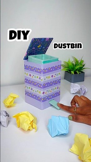 Craft Table Ke Liye Dustbin #diy #craft #dustbin #papercraft