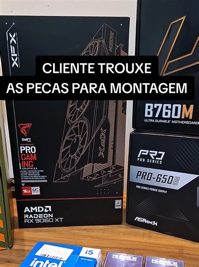 Traga as peças que realizamos a montagem🚀 #gamer #desktop #vsinformaticacba