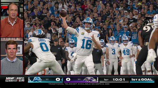 Peyton Manning highlights Goff’s trust in Amon-Ra St. Brown | 'ManningCast'