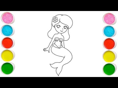 How to Draw a Mermaid Easy Step by Step for Kids | How to Draw a Beautiful Mermaid