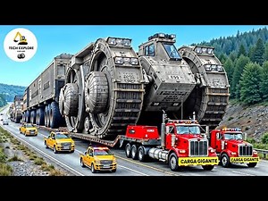 Transporting super heavy machinery in operation and the largest truck in the world #3