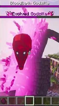 BLOODBATH GODZILLA VS EVOLVED GODZILLA #minecraft #minecraftaddon