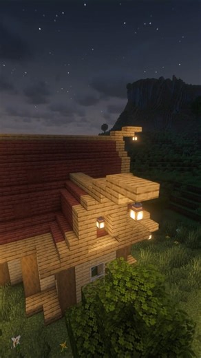 Simple fantasy roof build in Minecraft! #minecraftbuilds #howtobuild #fantasybuild