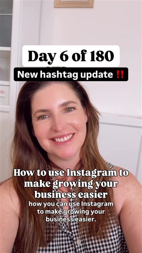 Day 6 of 180 daily tips to help you use Instagram in a way that makes growing your business easier. Hashtag update 📣 Instagram now caps hashtags at 5 per post or Reel - you can’t add 30 anymore. But this isn’t bad news! Instagram says that using a few specific, relevant hashtags actually performs better than a long list of generic ones. Quick reminder: hashtags help with search and categorisation, but they don’t increase your reach on their own. What really matters is creating content that your