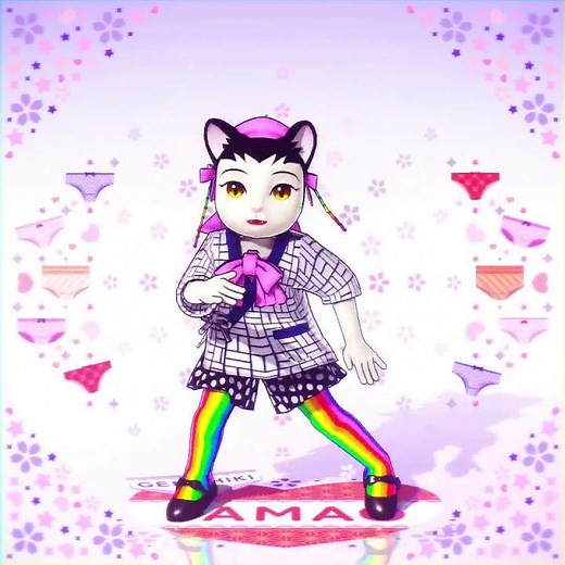 珠代ベスト～パンティーテックス～（後半）を弦敷たまお（オリジナル）に踊らせる（モーショントレース）テスト／固定カメラ※Blender 3.6 LTS使用
