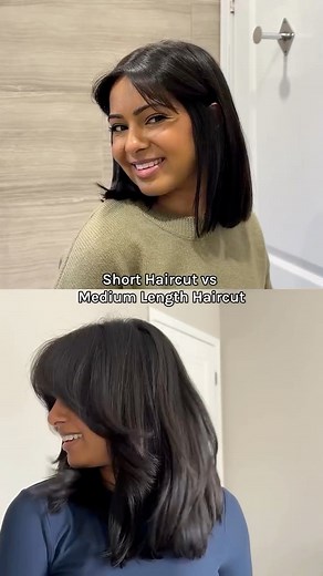 64K views · 234 reactions | Short haircut vs medium length haircut! #shorthaircut #mediumlengthhair #haircutideas #longlayers #haiirology | Haiirology By Jen | Facebook