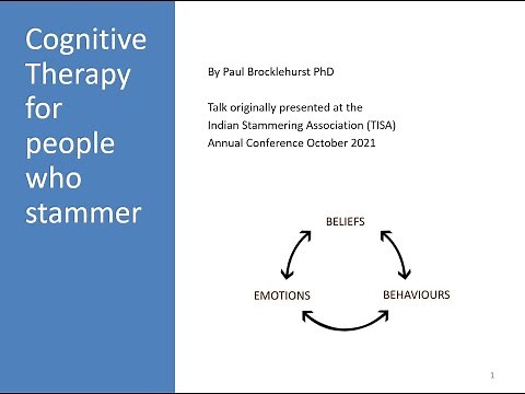Cognitive Therapy for People who Stammer