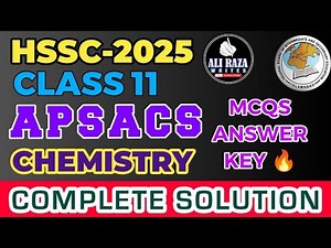 APSACS Chemistry 11 First Term Send up Mcqs 🔥 Solution 2025 | APS First Term Send up exams 2025