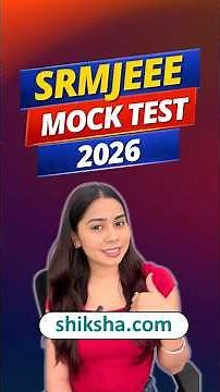 SRMJEEE Preparation 2026 |SRMJEEE Free Mock Test 2026 | Check AIR, Score & Prep Level #srmjeee #srm