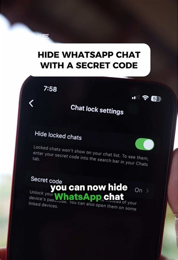 Hide Your WhatsApp Chats with a Secret Code