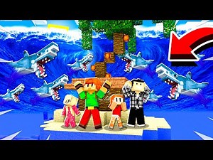 A TSUNAMI IS COMING TO OUR SECRET MINECRAFT ISLAND!!