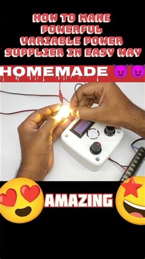 variable power supply diy how to make controllable supply #easy #popular #shorts #amazing #subscribe