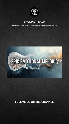 D Minor Backing Track | Epic Dark Emotional Melodic Metal | 100 BPM