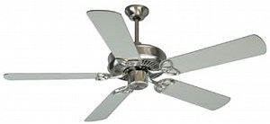 Craftmade CXL52SS 52 inch Ceiling Fan Stainless Steel Motor with Brushed Nickel Blades