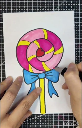 So Sweet! 🍭 Easy Candy Drawing for Beginners #Shorts