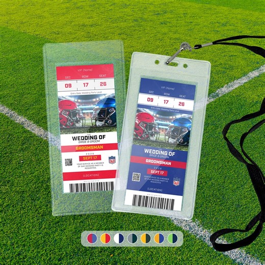 Groomsmen Proposal Football Tickets – Personalized Wedding Party Gift - Etsy