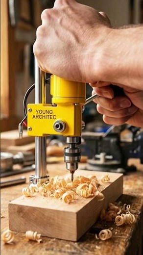 Compact Bench Drill Press – Precision Drilling in Miniature #wood #woodworking #beautifultools #diy