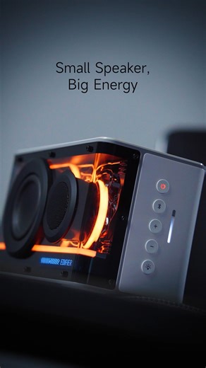 Feeling that 9-to-6 burnout? 🤯 Flip the switch and change your vibe instantly with the Edifier QD25. 🎶✨ Don't let the size fool you—this portable speaker brings BIG energy to your desk. With customizable RGB light effects via the Edifier Connect app and premium sound quality, it's the perfect way to end a long day. Turn up the music and let the stress melt away. | Edifier