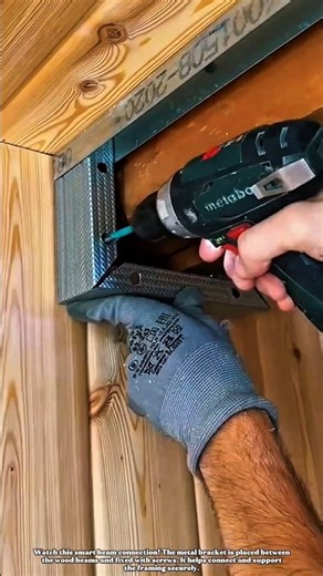 How This Metal Bracket Supports Heavy Beams! #Tools #DIY #Shorts!