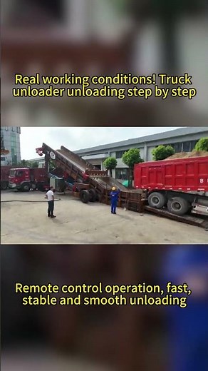 Shanghai SKE Industries live demonstration of surface feeder/ truck unloader for fast unloading