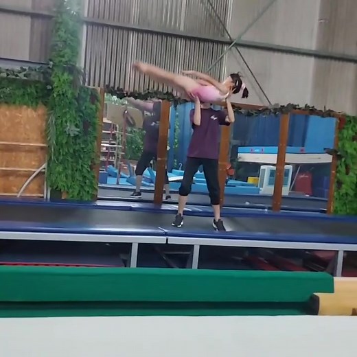 Young Girl's Impressive Balance Beam Gymnastics Routine