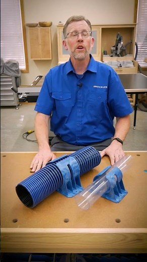 Rockler Dust Right Dust Hose and Pipe Cradles are available in both 4'' and 2-1/2'' diameter.