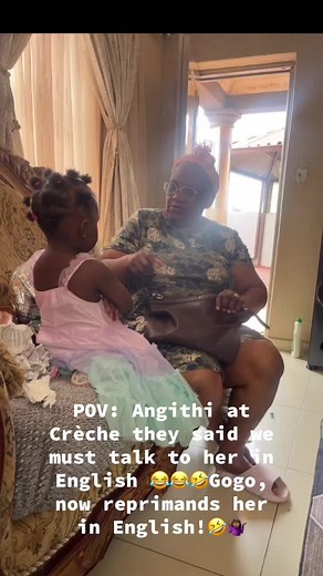 Grandmother Teaches Granddaughter English Reprimands