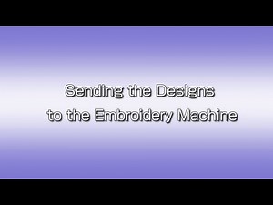 Elna Air Artist: Sending the Designs to the Embroidery Machine