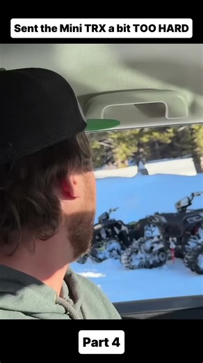 Mini TRX Snow Tracks = Pure Chaos. Sending it to the moon! #minitrx #snowtracks #offroad #trucklife #snowmobile