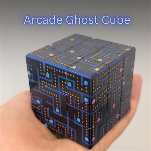 Arcade Ghost Cube | Unique Cubing Gift for Speedcubers & Retro Gamers | Maze Puzzle Cube 3x3 - Etsy