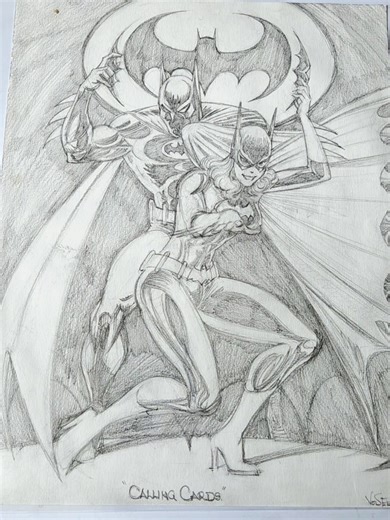 Batman original art by Matt Haley. Batman & Batgirl by Black Lightning co-creator Trevor Von Eeden. #batman #batgirl #originalcomicart #dccomics #barbaragordon