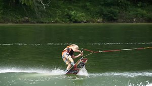 Young Kane Ward has a pretty good time out there. | Hyperlite Wakeboards