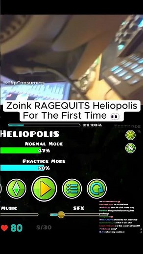 Zoink Ragequits Heliopolis 😬 #geometrydash #zoink #heliopolis #gd #clipconsumers