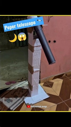 😱 I Made a Telescope at Home… And Look What I Saw! 🔭🌙 #shorts #telescope