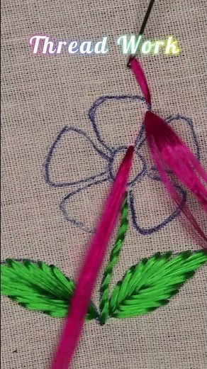 Silk Thread flower /Satin stitch flower / Hand Embroidery / Silk thread embroidery / Hand Embroidery