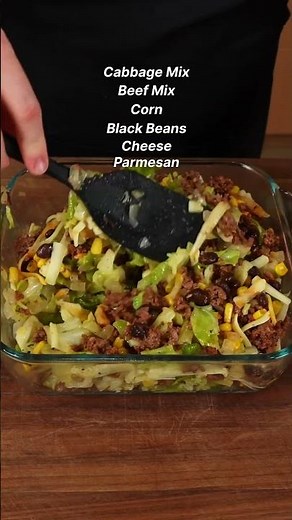 Cheesy Ground Beef & Cabbage Bake | Sync Oven Recipe