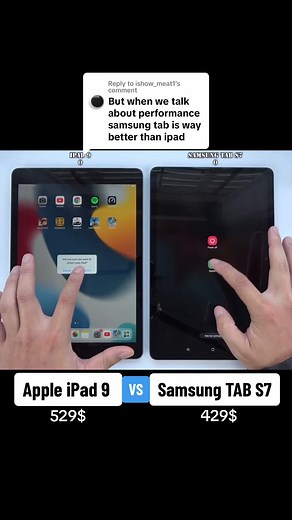 Samsung TAB S7 vs Apple iPad 9 Speed Test Comparison