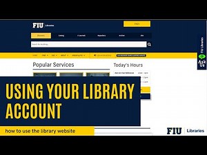 How to login to your FIU Libraries library account (and perks!) 💻🖱📚