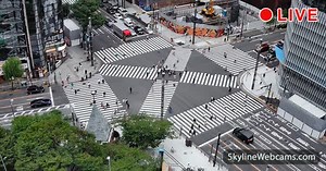【LIVE】 Live Cam Tokyo - Sukiyabashi Crossing | SkylineWebcams