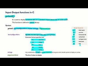 Input Output Functions in C #EST 102 Programming in C