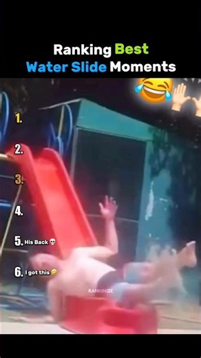 Ranking Best Water Slide Moments!💦 #shorts