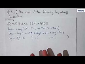 Find the value of the 25.753× 0.5341× 490.8 by using logarithm | Ex 2.6 maths class 9 question 2
