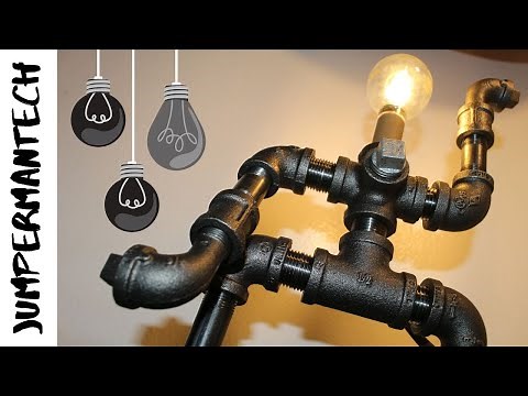 DIY Industrial Robot Pipe Lamp (Steampunk Robot Lamp) Steel Pipe Lamp DIY